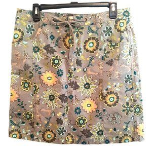 Small Skort Skirt and Shorts Together Green Floral Christopher n Banks Pockets